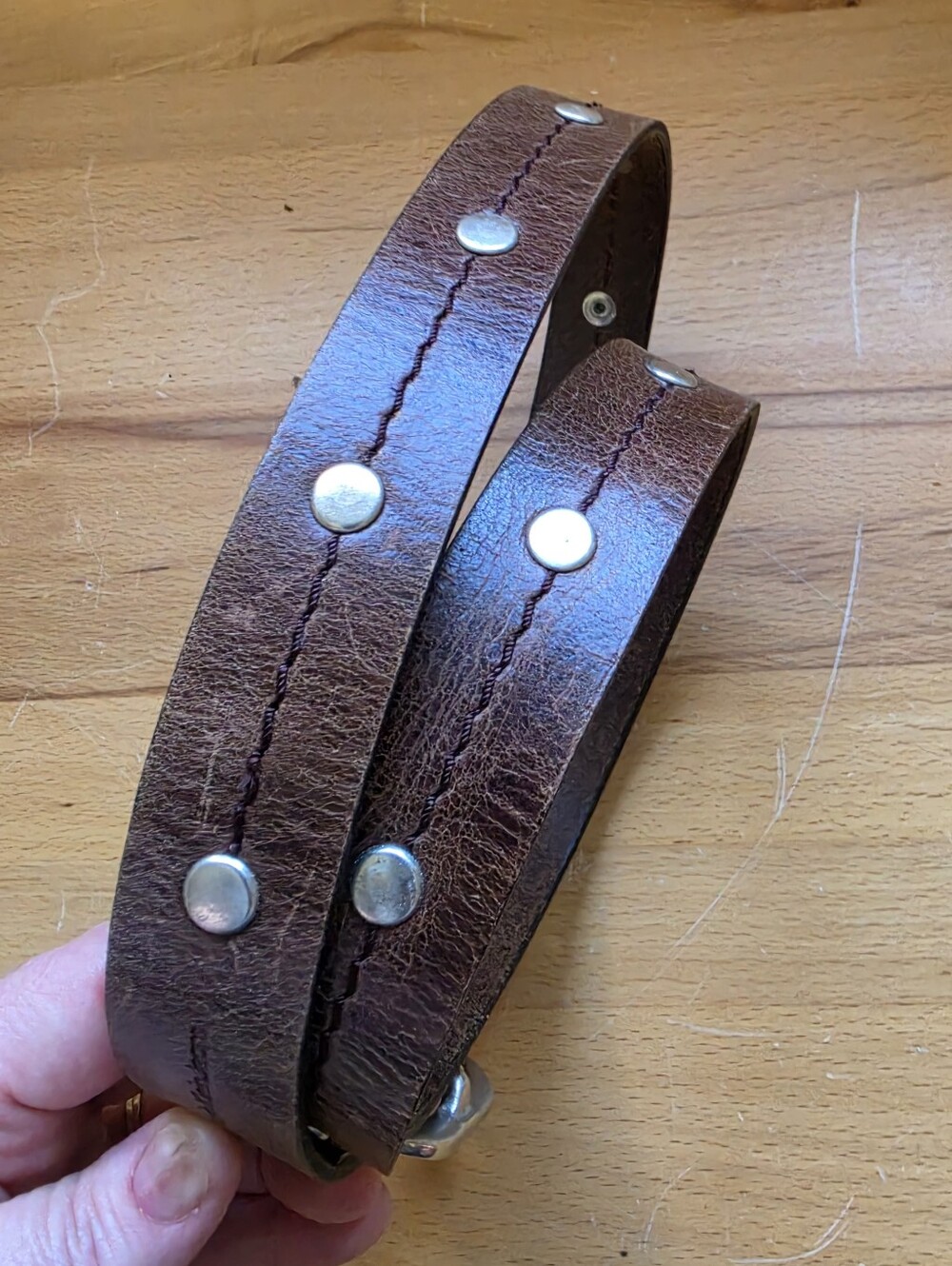 Vintage Y2K Calvin Klein Womens Brown Leather Belt L 1"